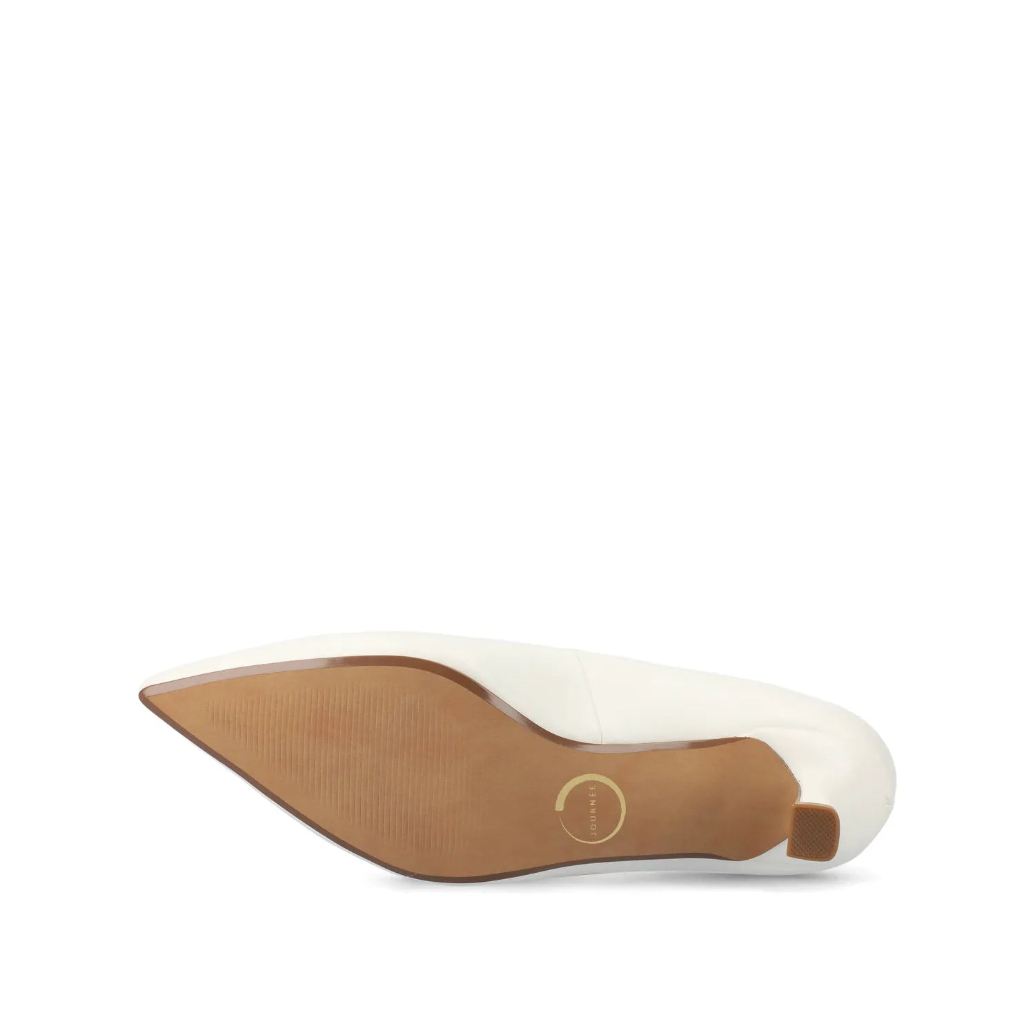PAMMIE Wide Fit Vegan Leather Kitten Heels - White