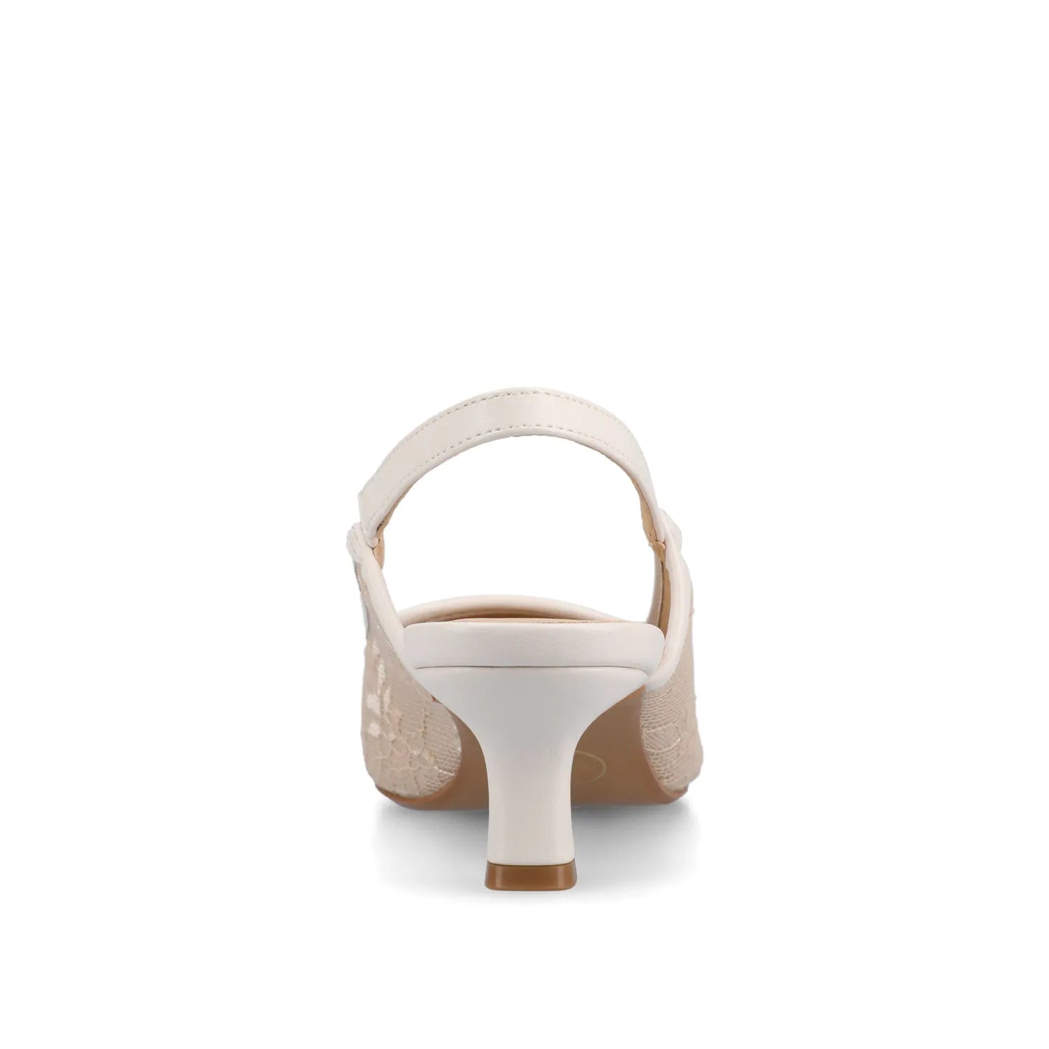 Paulina Kitten Heels in Statement Patent - Bone Lace
