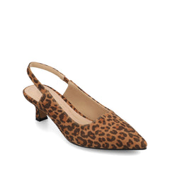 Paulina Sling Back Pumps in Wide - Leopard