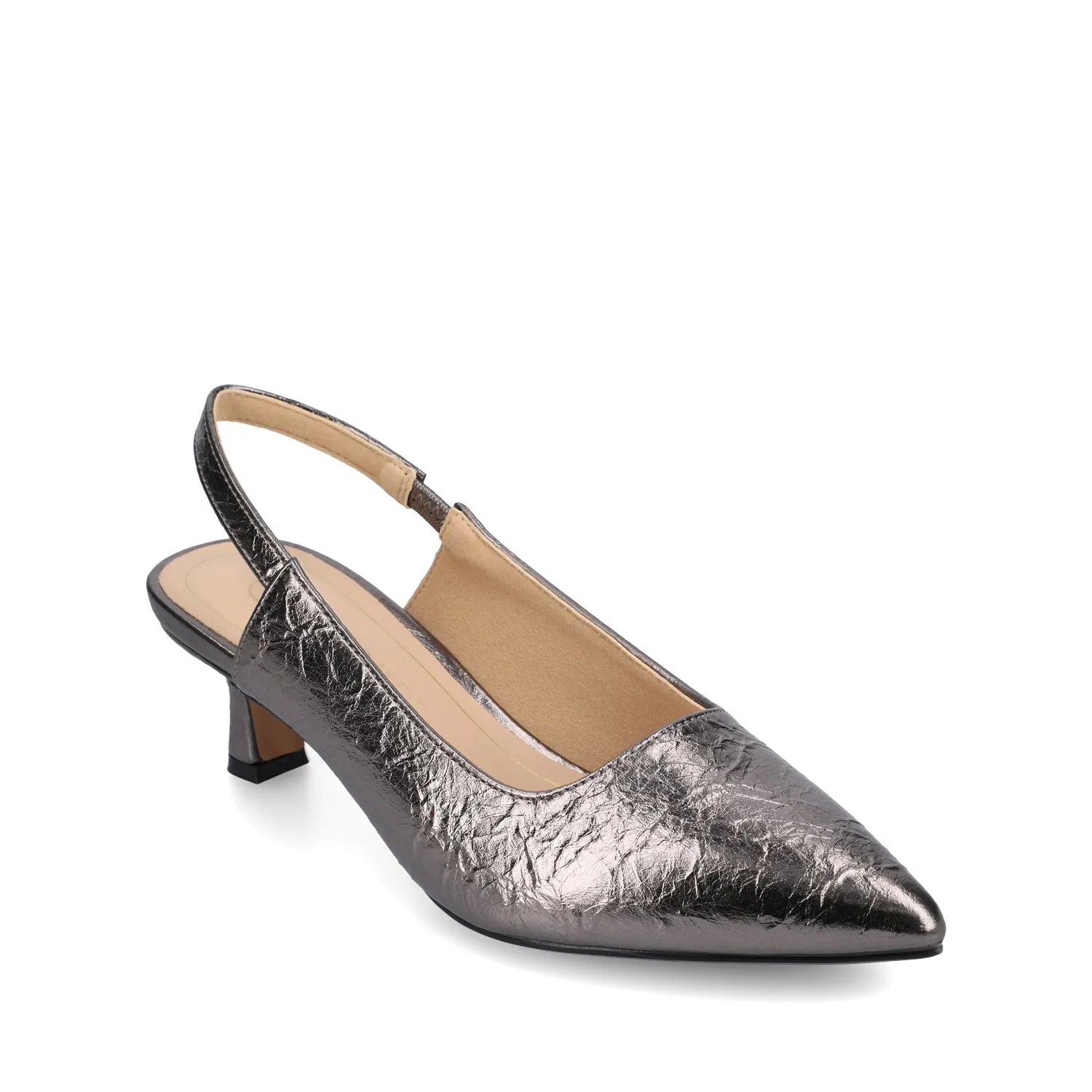Paulina Sling Back Pumps in Wide - Pewter