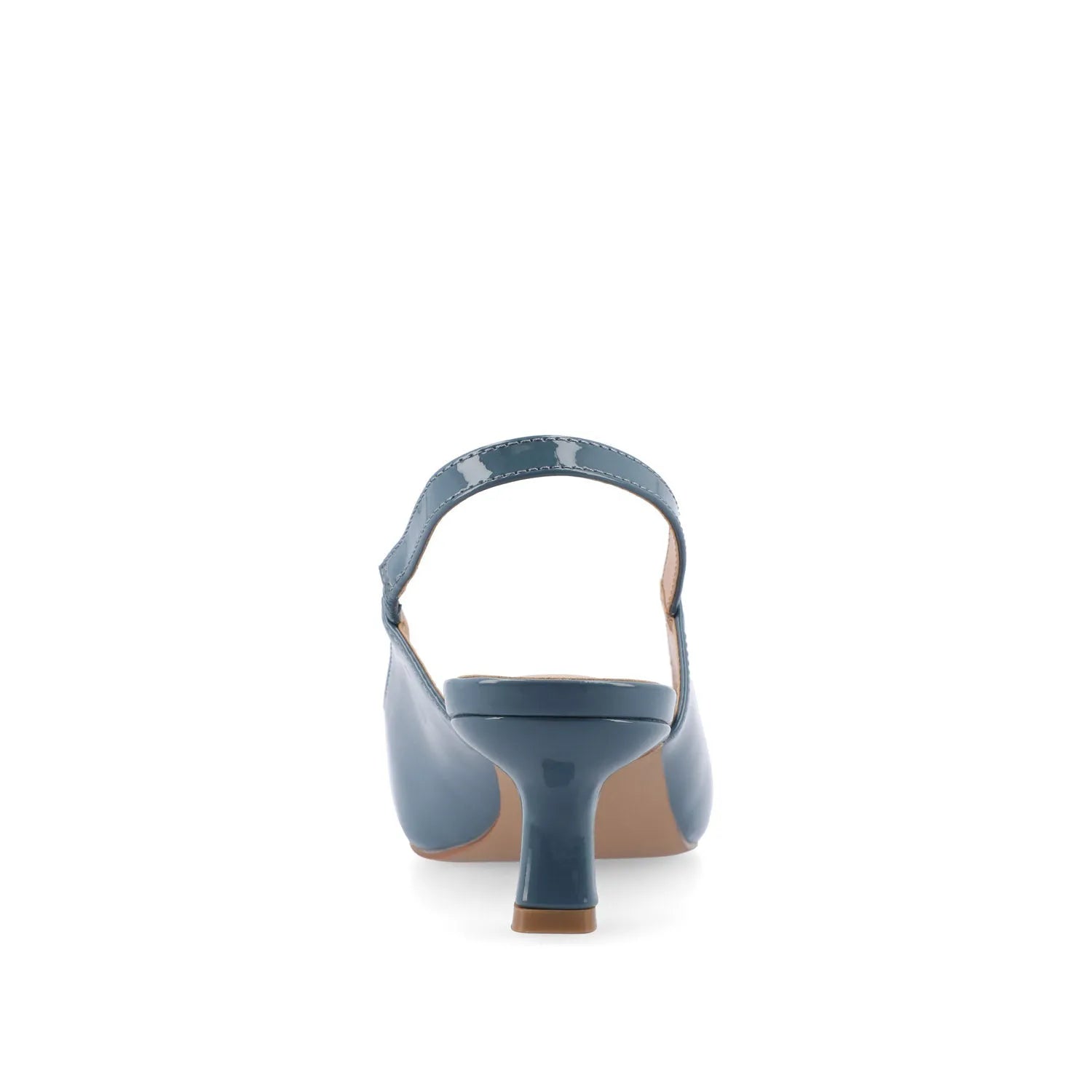 PAULINA Patent Kitten Heels in Wide - Patent Blue