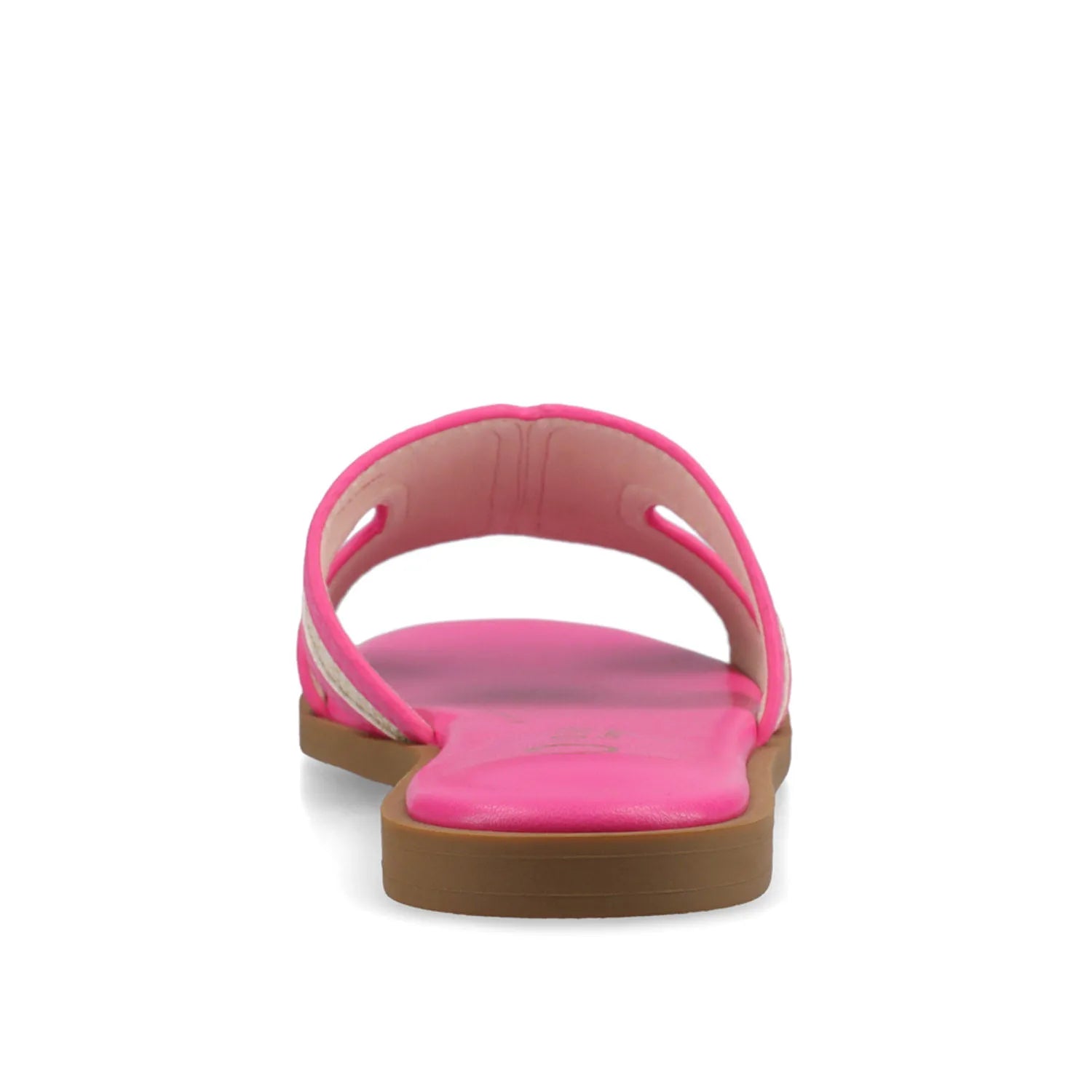 PRIMAH Flat Sandals in Fuchsia Raffia