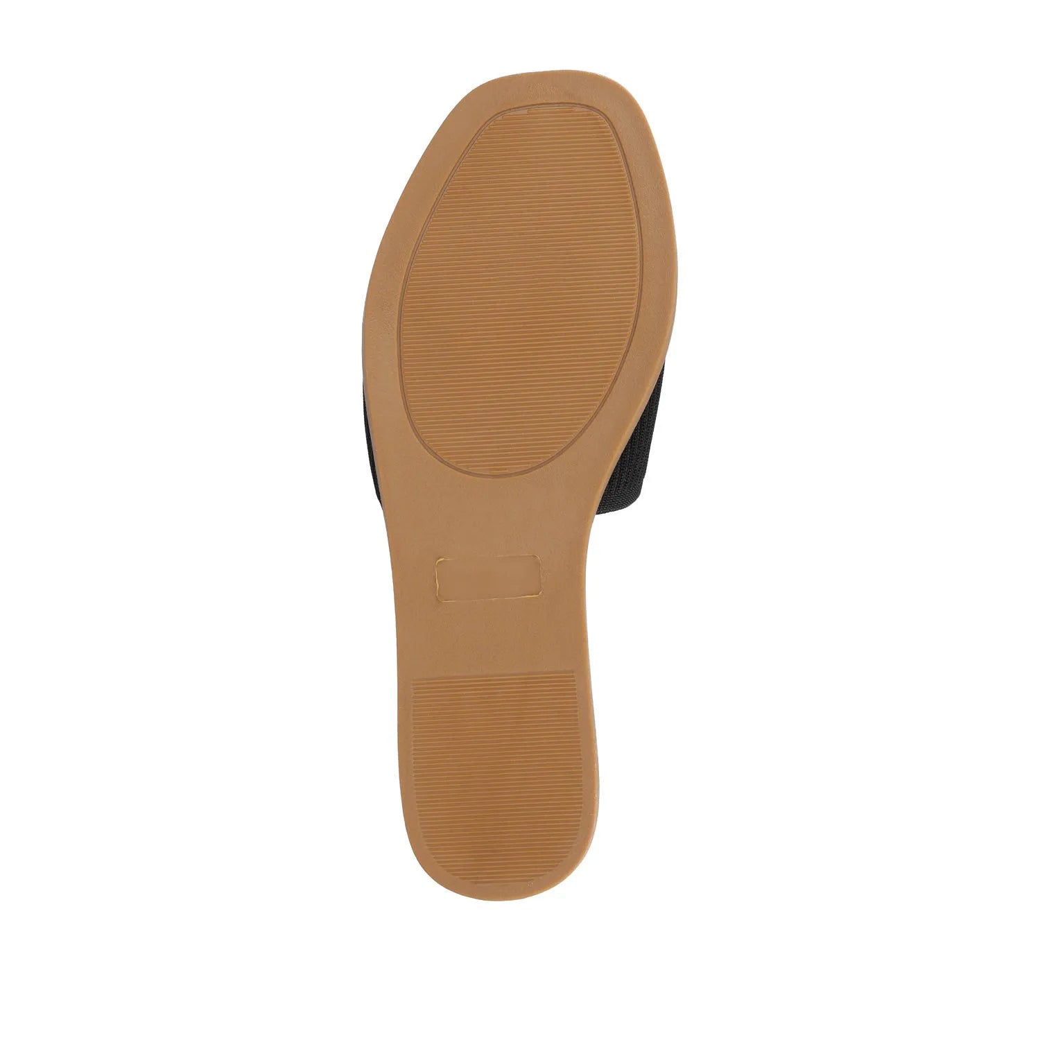 Prisilla Wide Slide Sandals in Black Knit Fabric