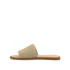 PRISILLA SLIDE SANDALS IN STATEMENT - Champagne