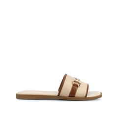 PRIYA SLIP ON SANDALS - Natural Cognac