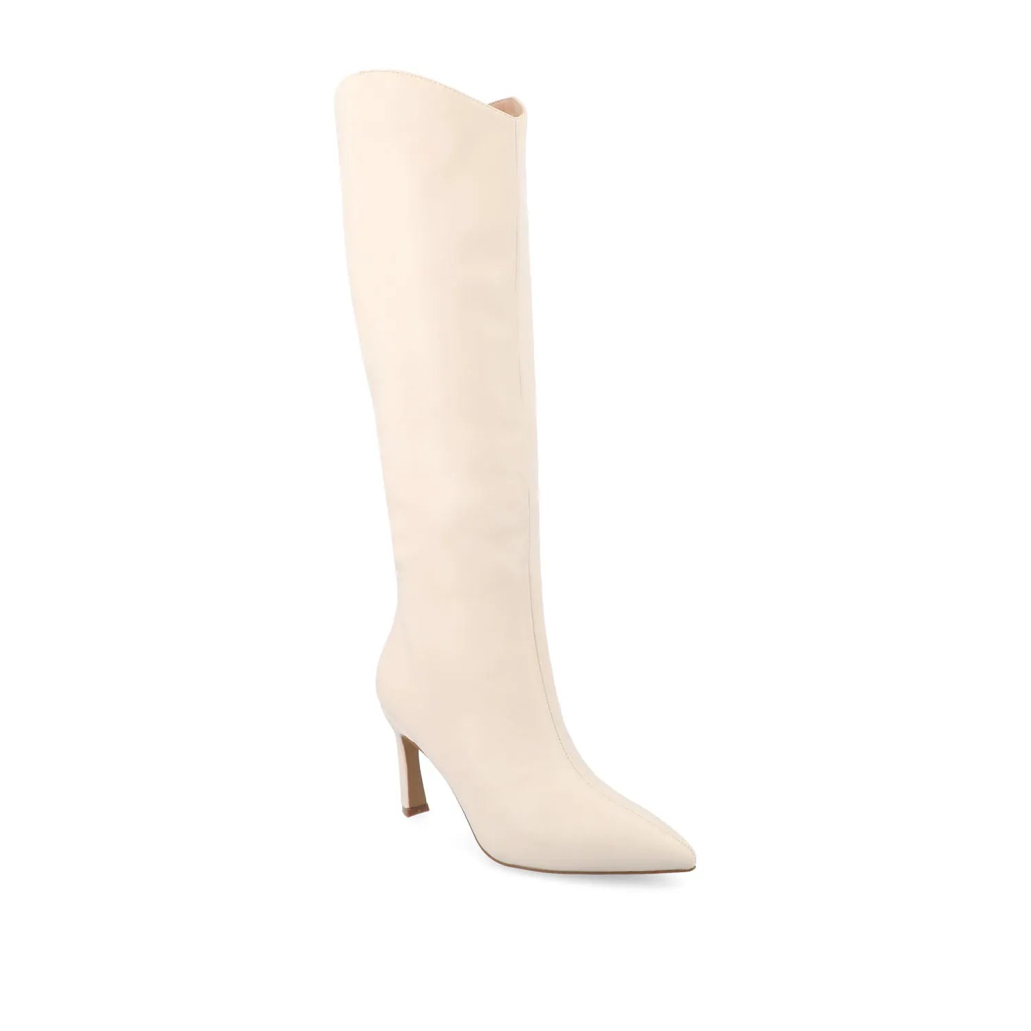 REHELA Knee-High Boots in Vegan Leather - Bone