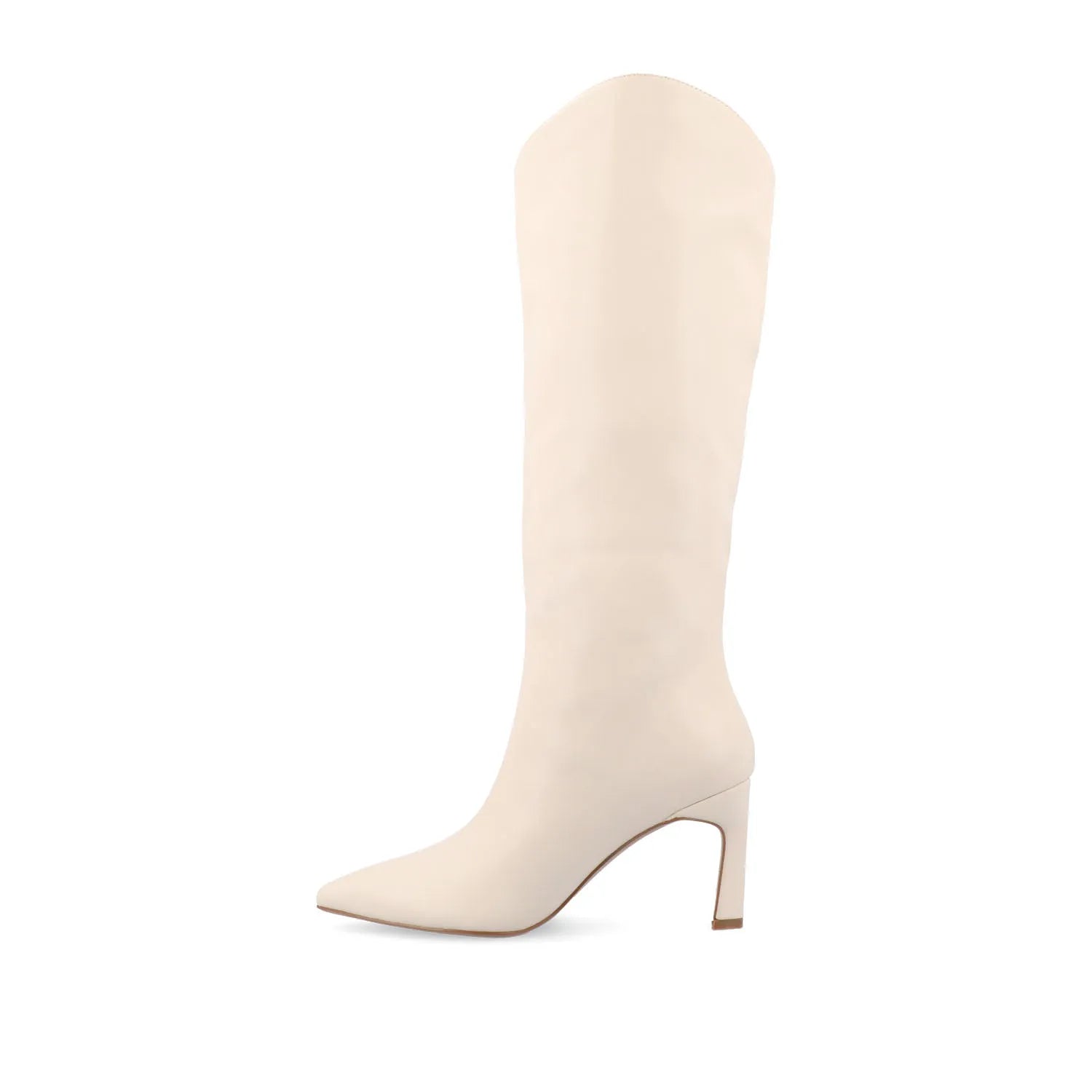 REHELA Knee-High Boots in Vegan Leather - Bone