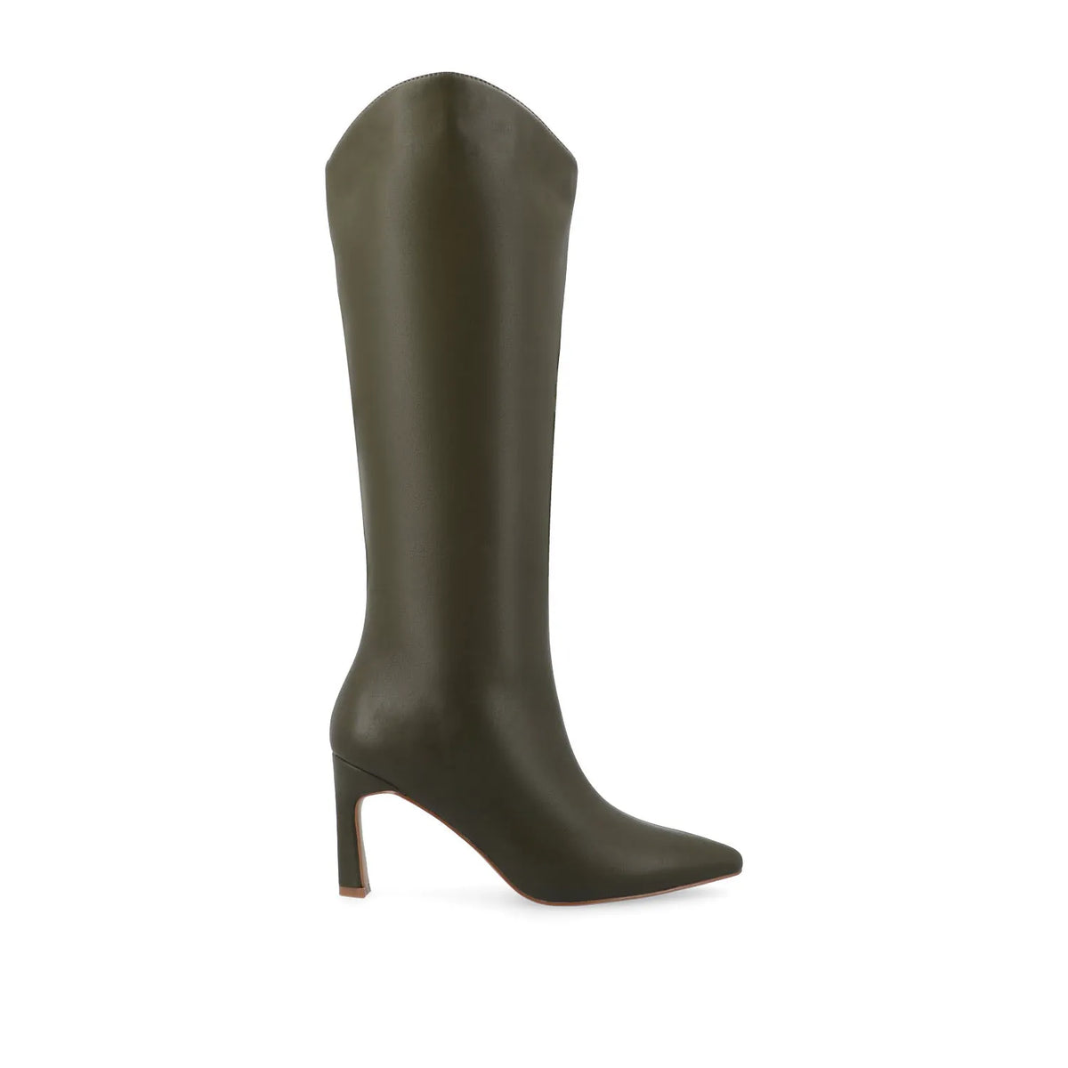REHELA Knee-High Boots in Vegan Leather - Olive