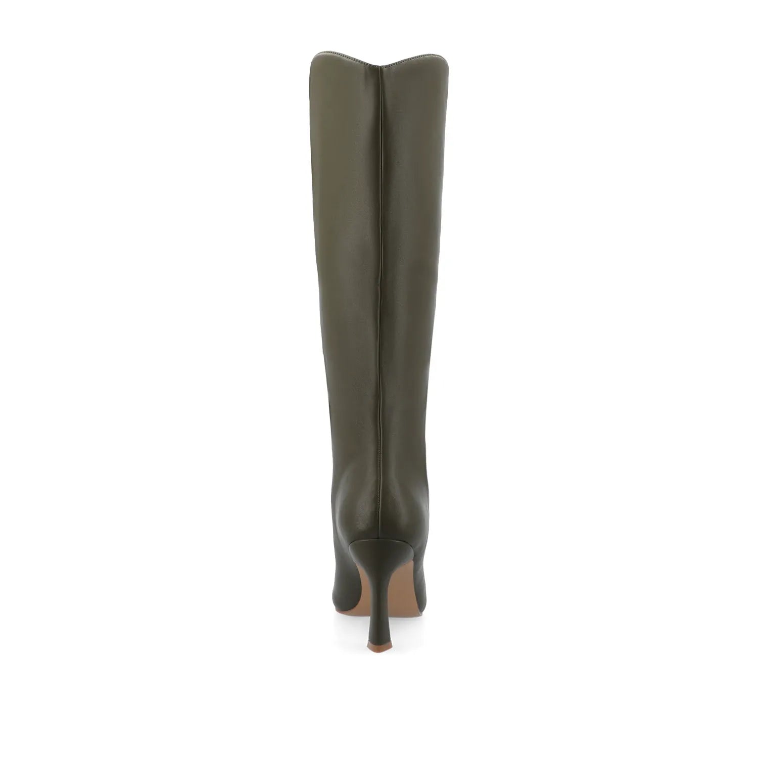 REHELA Knee-High Boots in Vegan Leather - Olive