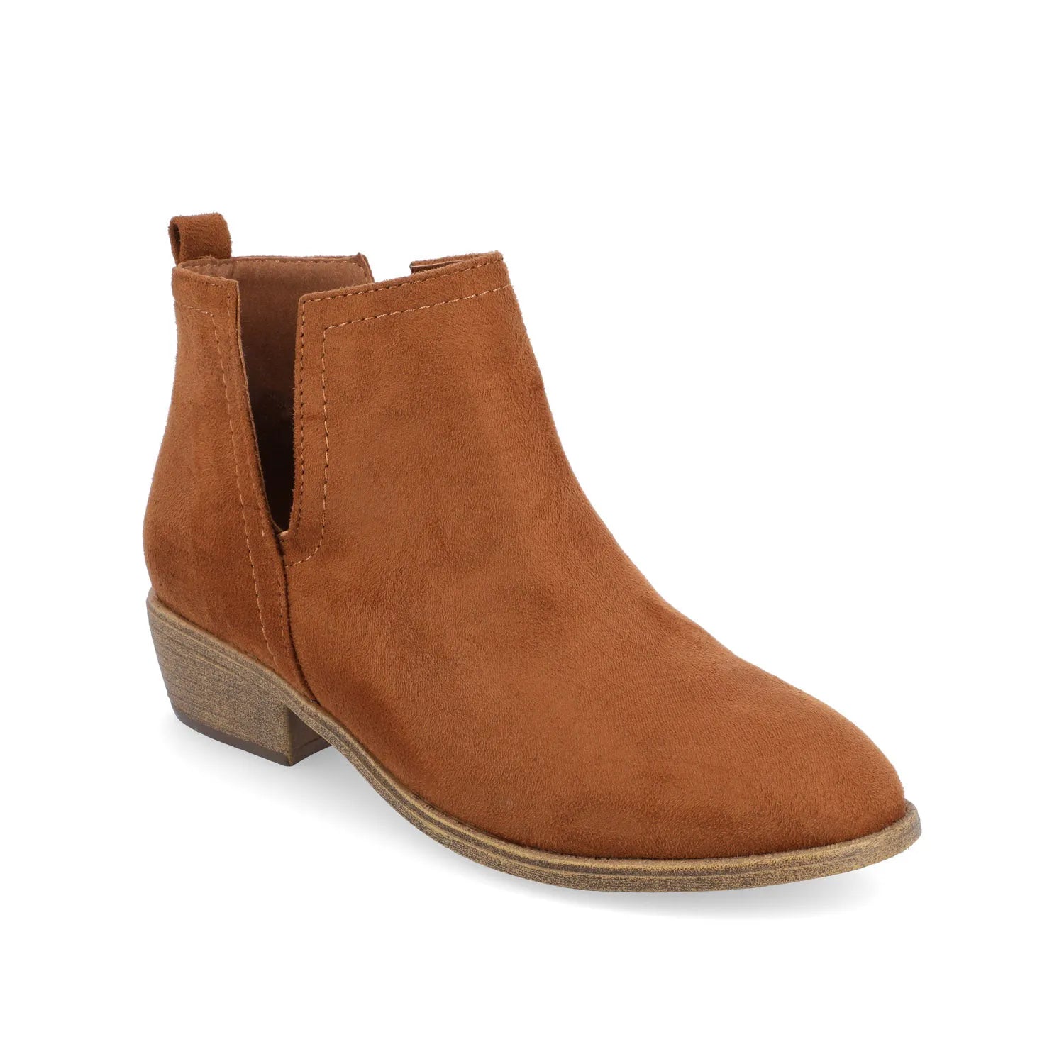 Rimi Block Heeled Booties in Wide Width - Camel