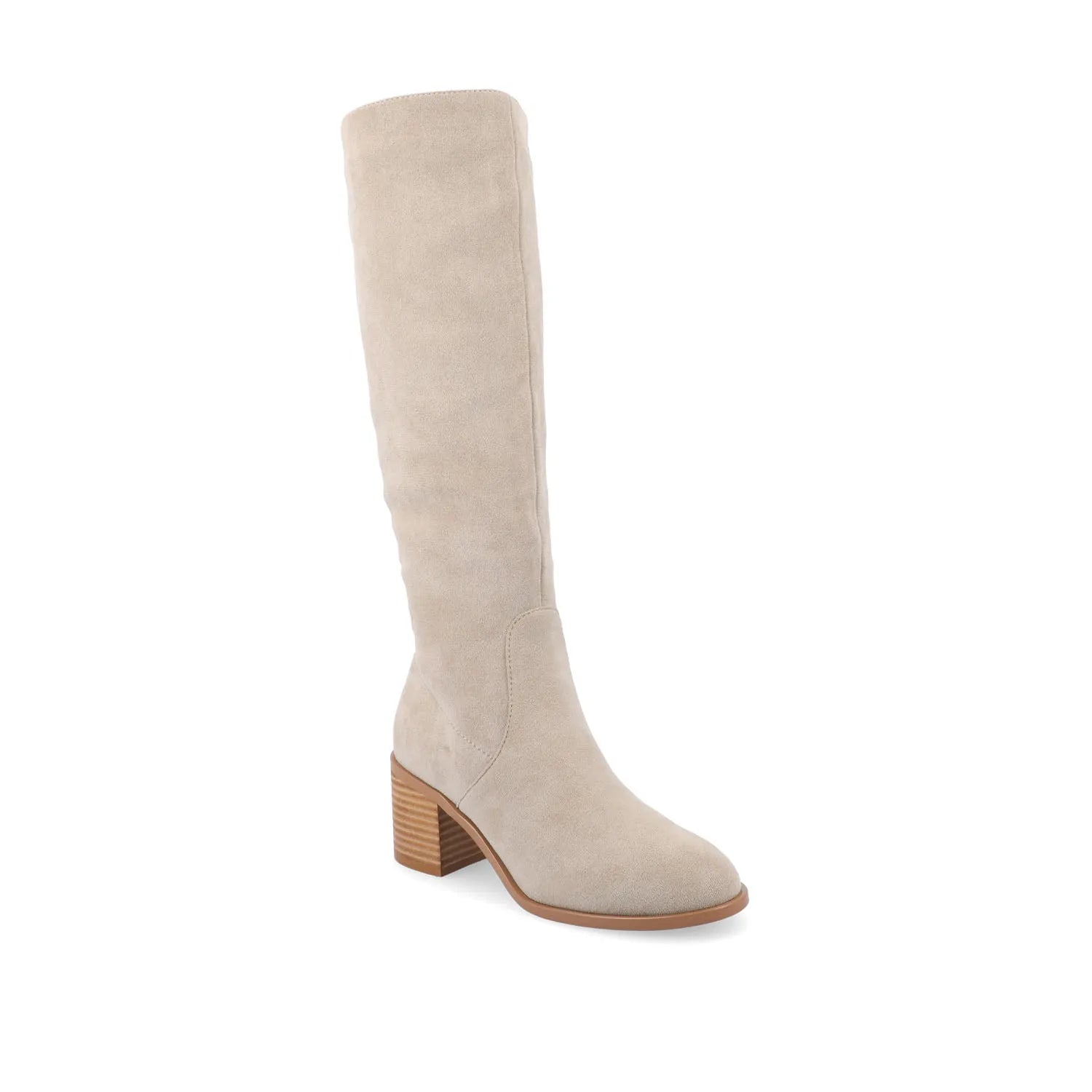 Romilly Knee-High Boots in Vegan Leather - Stone