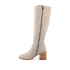 Romilly Knee-High Boots in Vegan Leather - Stone