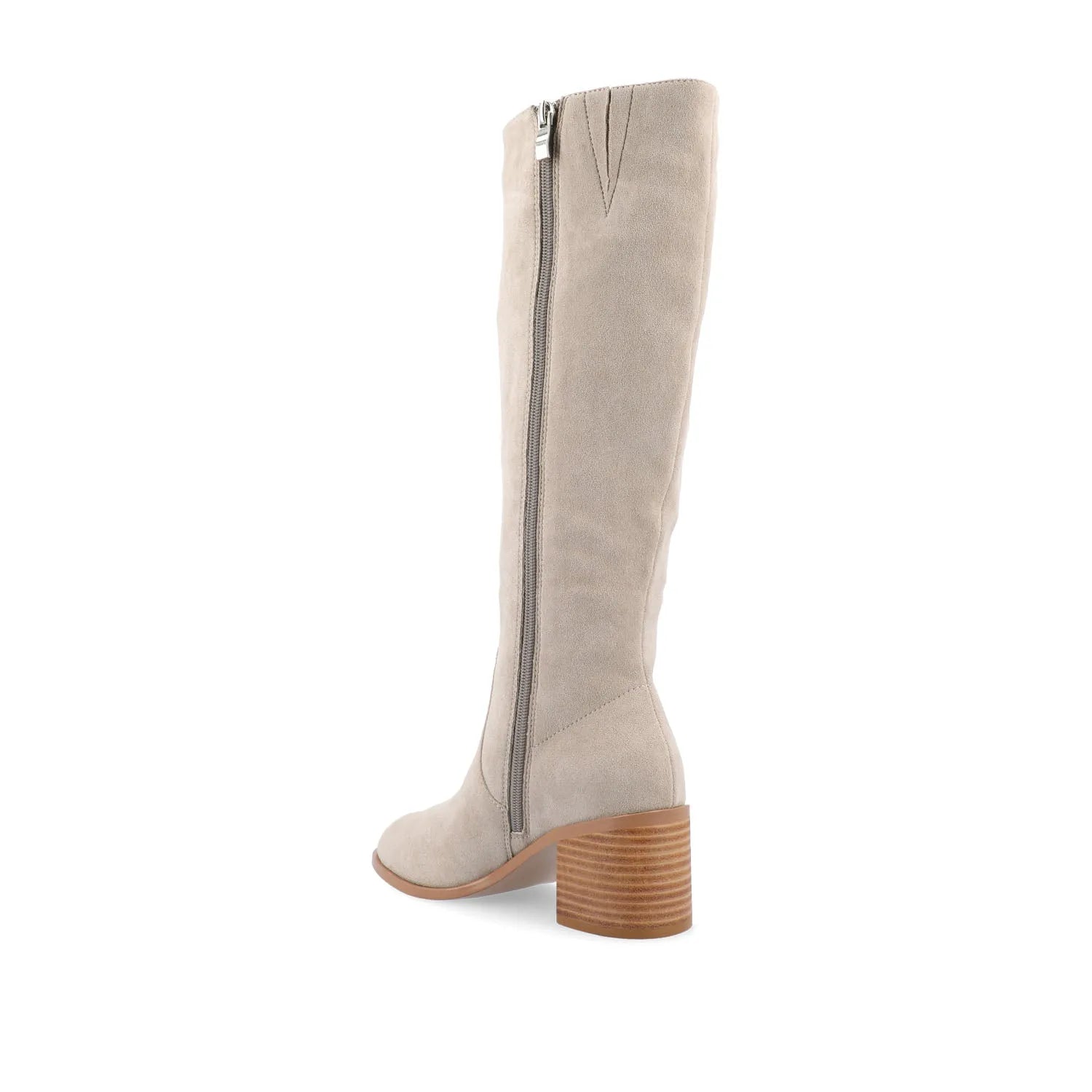 Romilly Knee-High Boots in Vegan Leather - Stone
