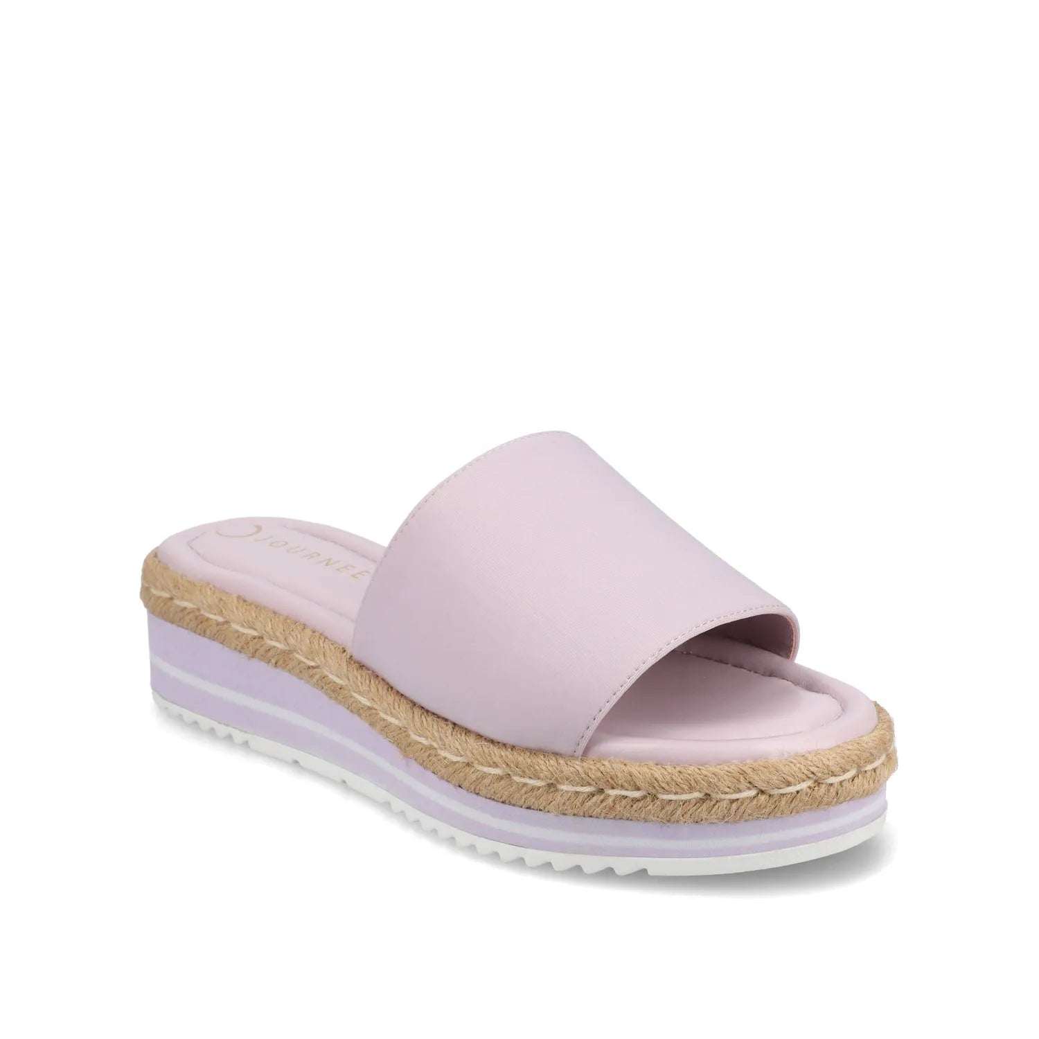 ROSEY Espadrille Wedge Heel Sandals in Statement Wide - Lilac
