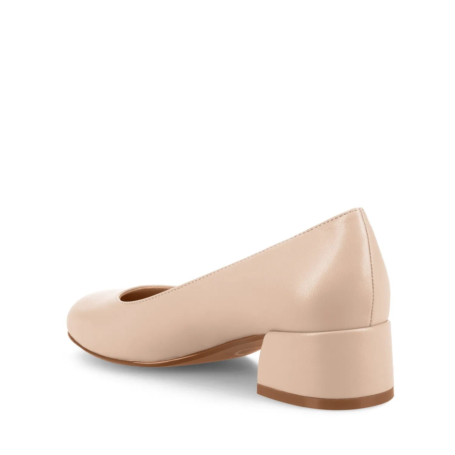 SAAR II Block Heel Pumps in Vegan Leather - Blush