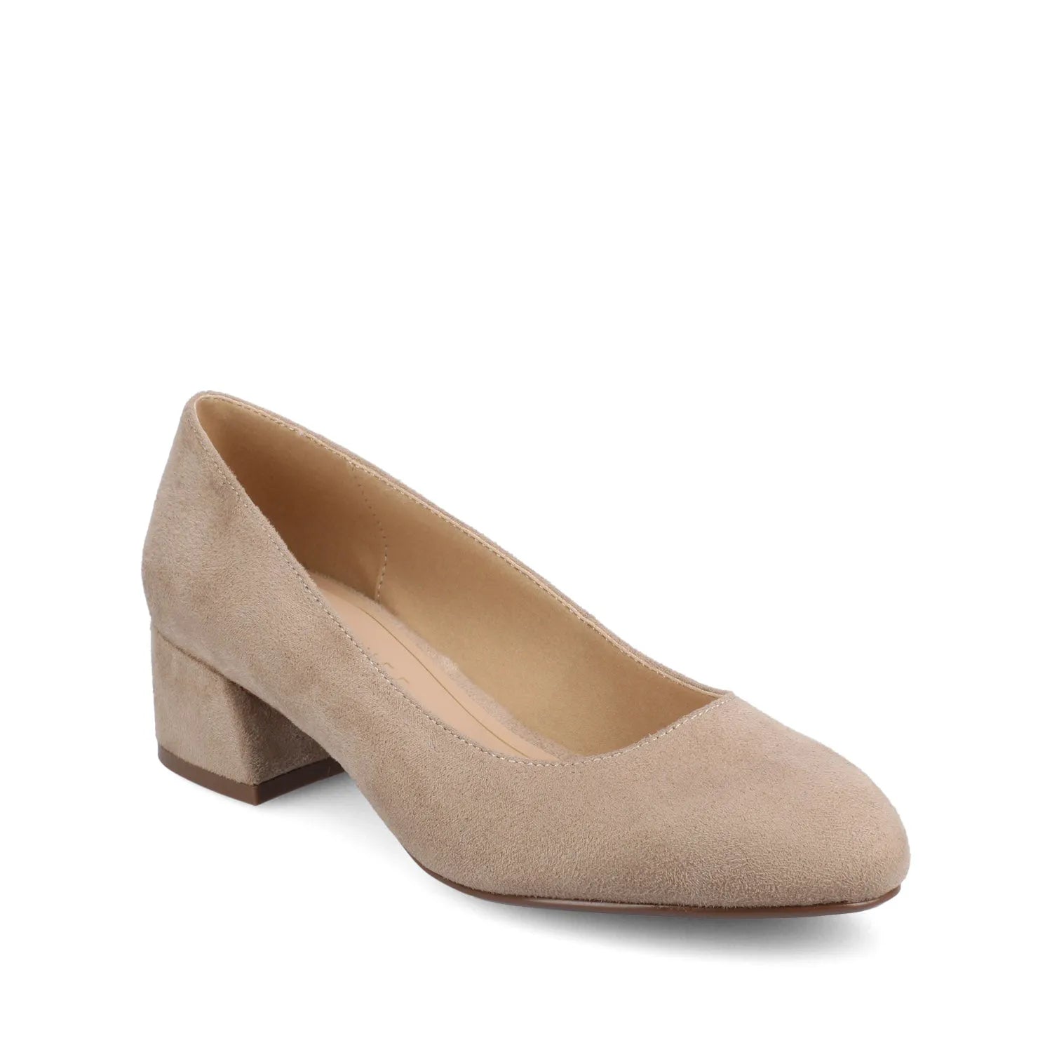SAAR II Low Pump Heels Statement in Wide - Nude Suede