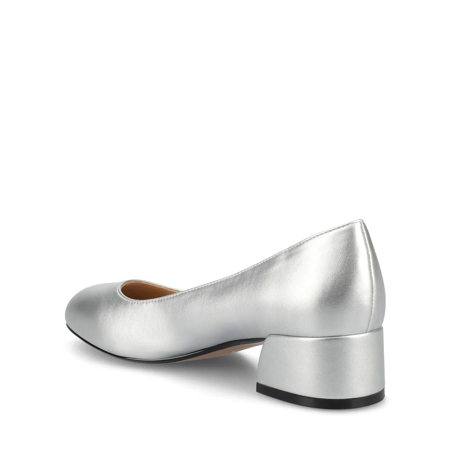 SAAR II Low Pump Heels in Patent - Silver PU