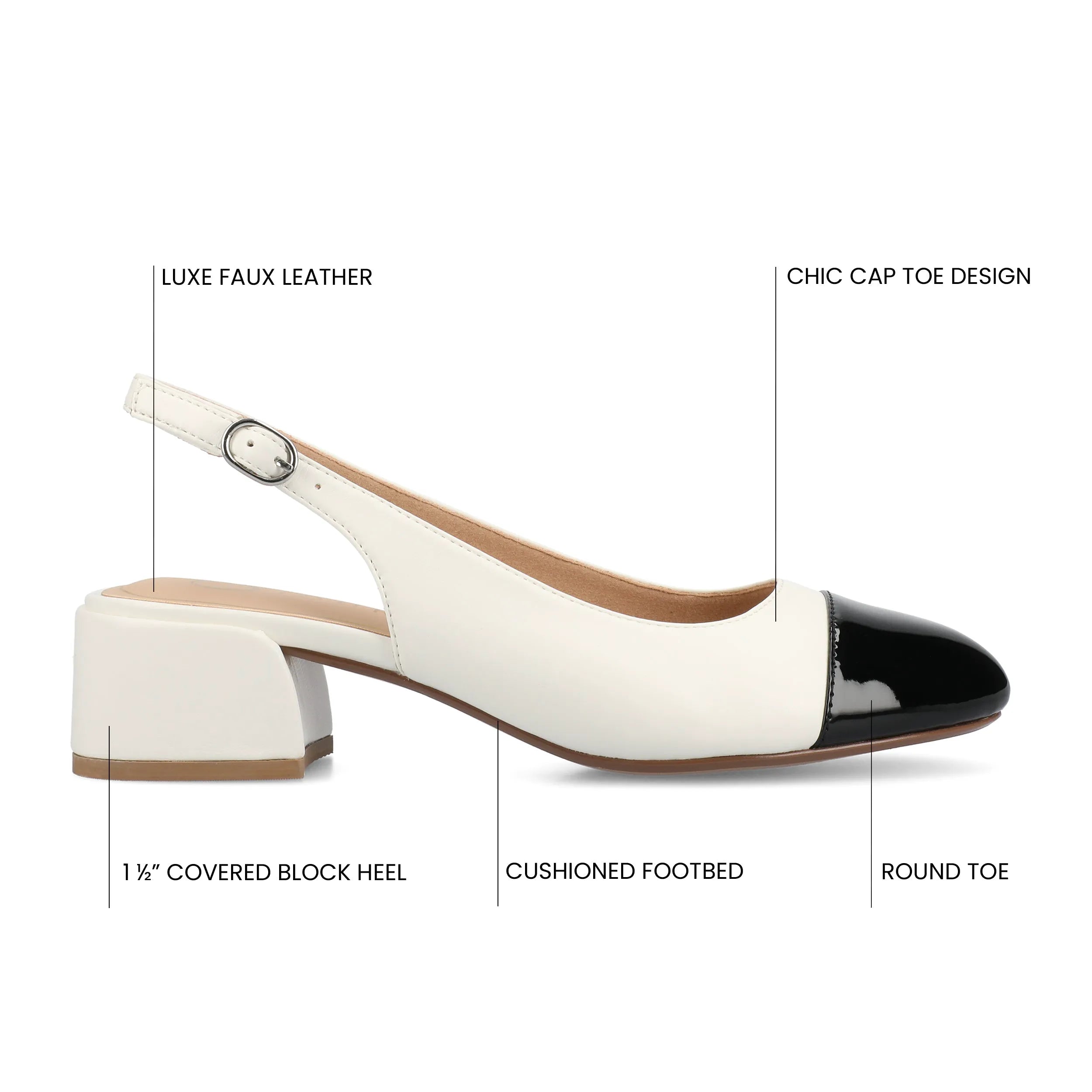 SAMMIE Block Heels in Wide - White PU