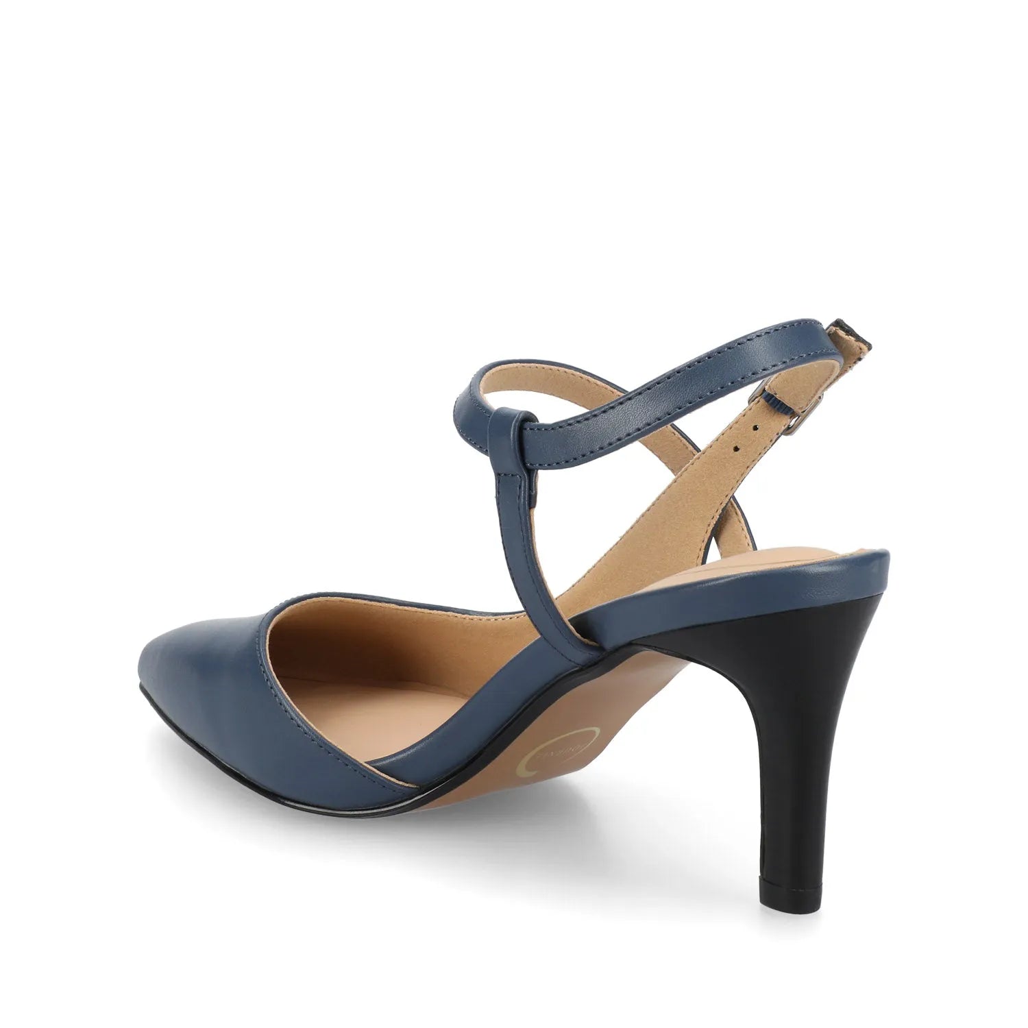 Scipio Stiletto Pump Heels in Wide - Navy PU
