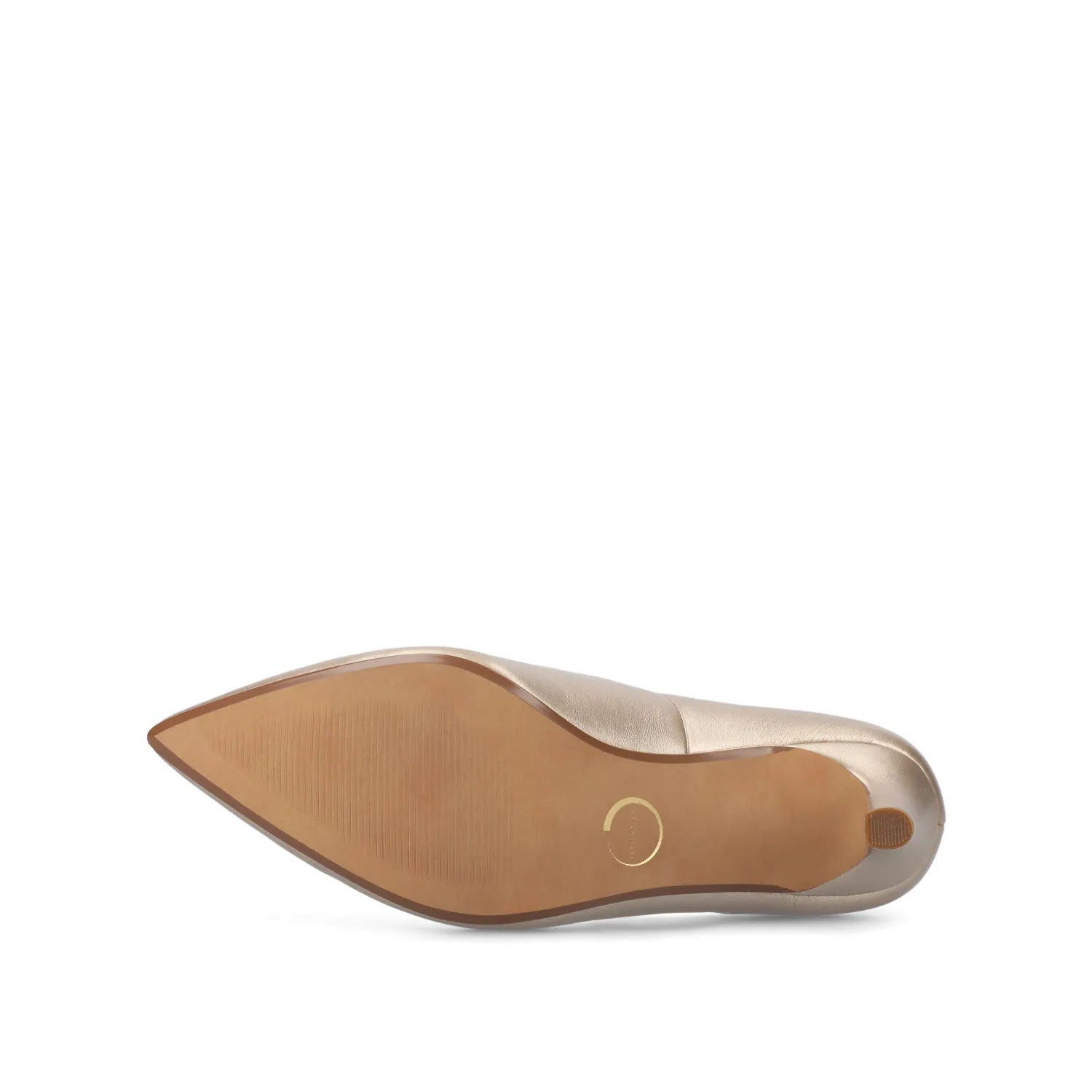 SCYLEE Wide-Fit Leather Stiletto Heels in Champagne PU