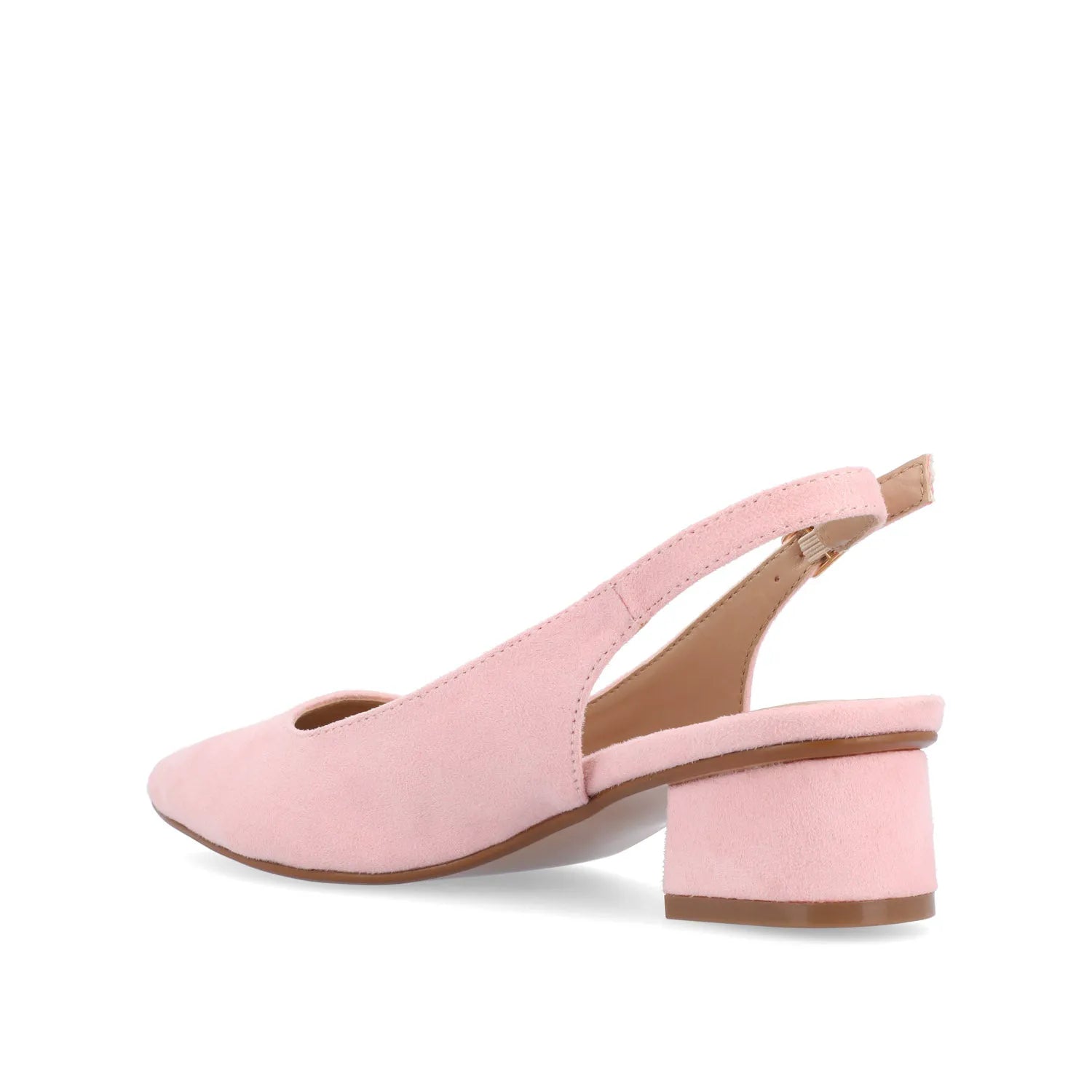 Sylvia Low Block Heels in Wide - Pink