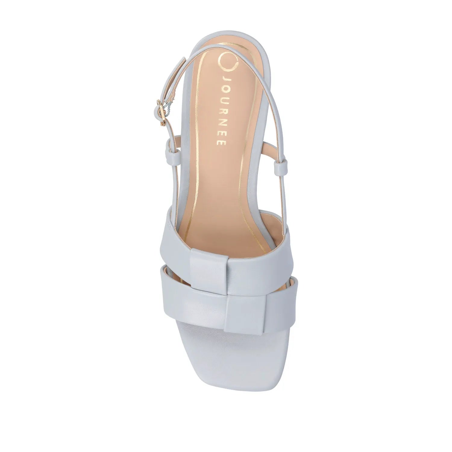 Tabatha Low Block Heels in Vegan Leather - Blue
