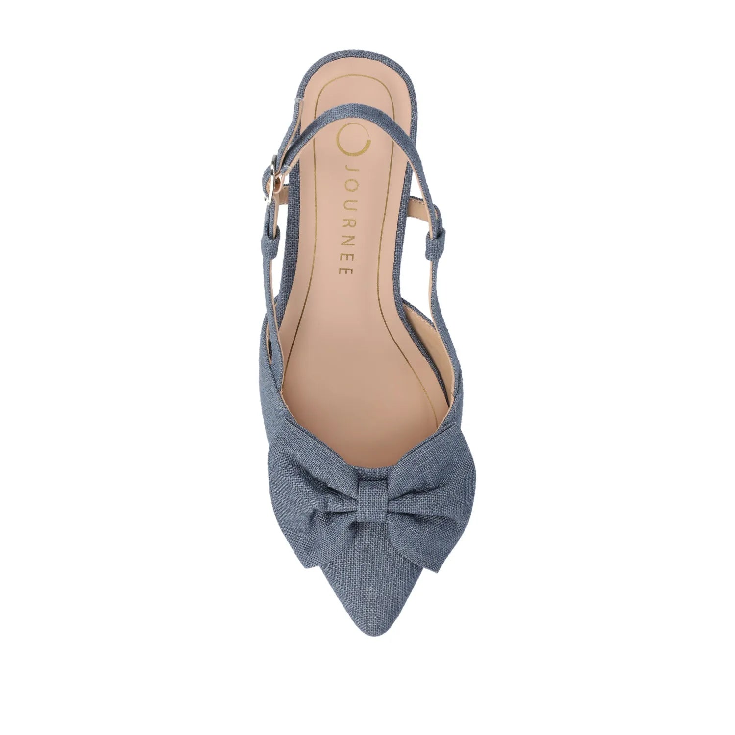 Tailyynn Slingback Block Heels in Statement Denim