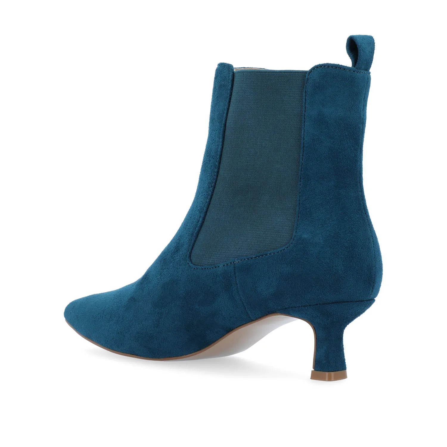 TENLEE Chelsea Booties in Blue Faux Suede