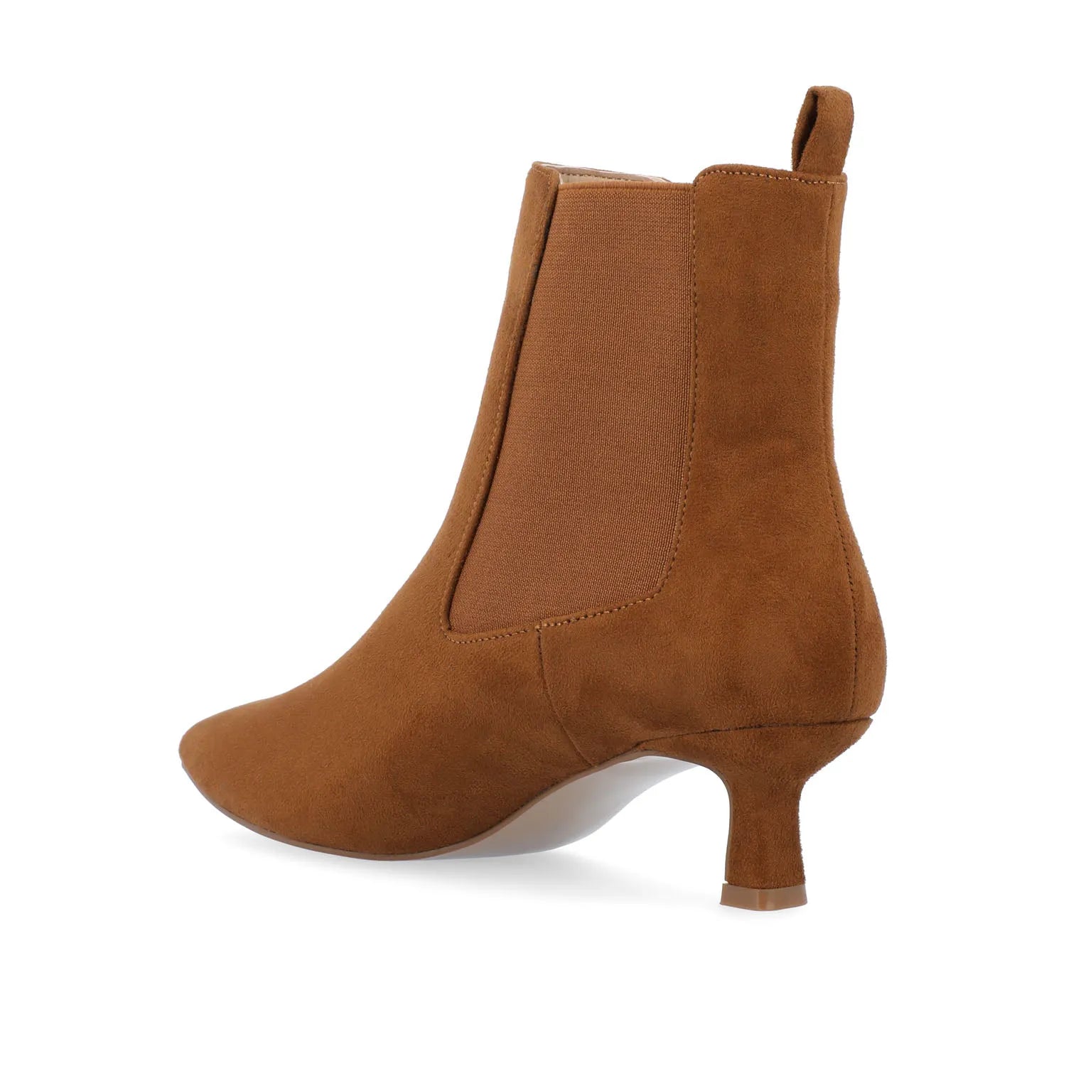 TENLEE Chelsea Booties in Wide Width - Tan Faux Suede