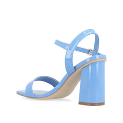 Tivona Wide Fit Vegan Leather Strappy Heels - Blue