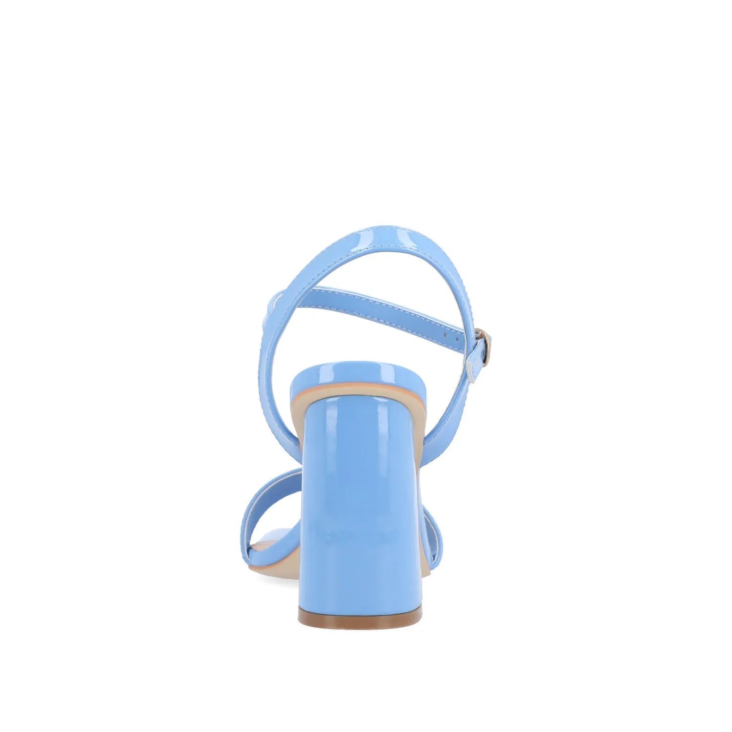 Tivona Wide Fit Vegan Leather Strappy Heels - Blue