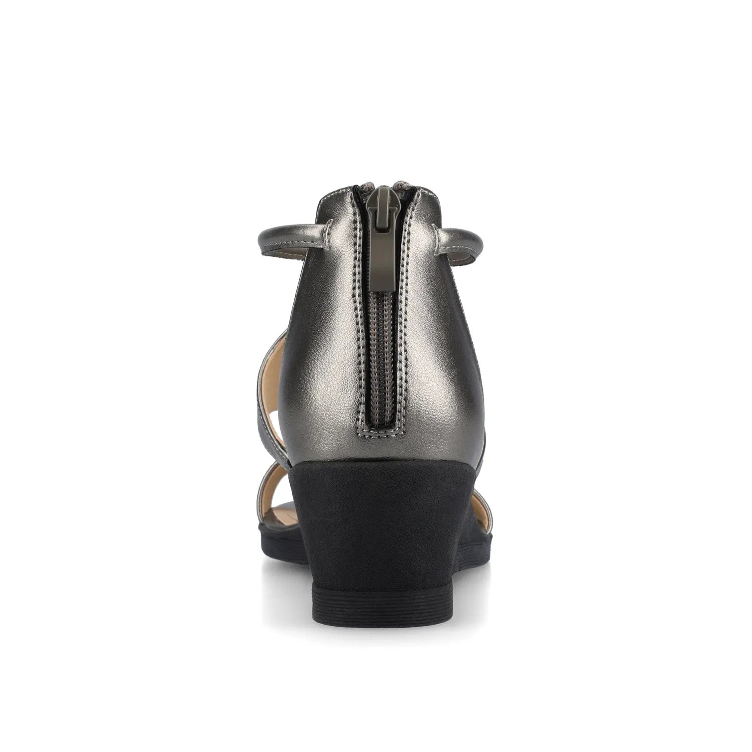 TRAYLE Gladiator Sandals in Vegan Leather - Pewter