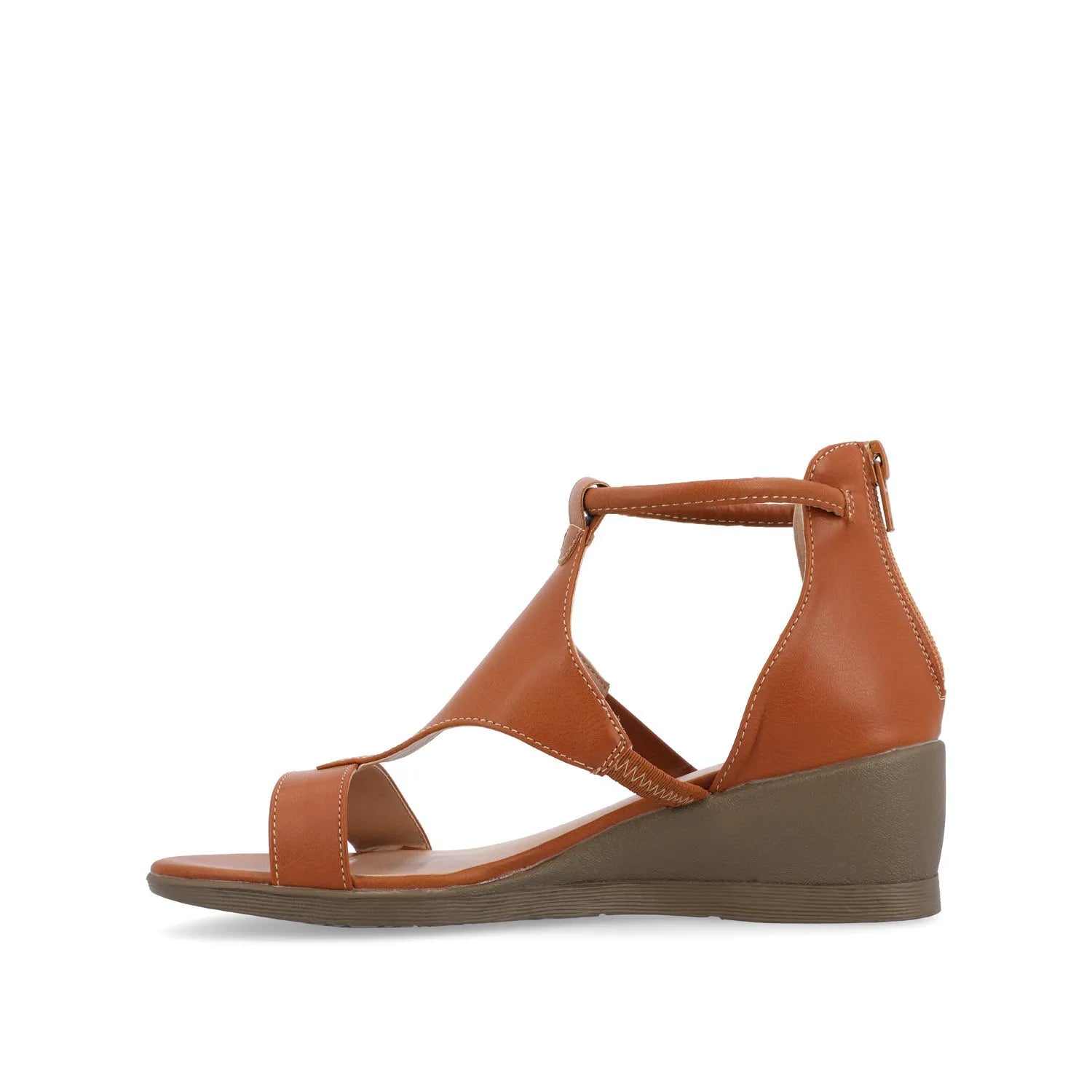 TRAYLE Vegan Leather Gladiator Sandals - Tan