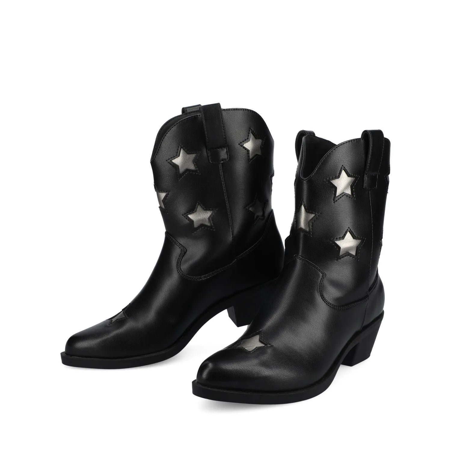Underwood Western Star Booties in Wide - Black