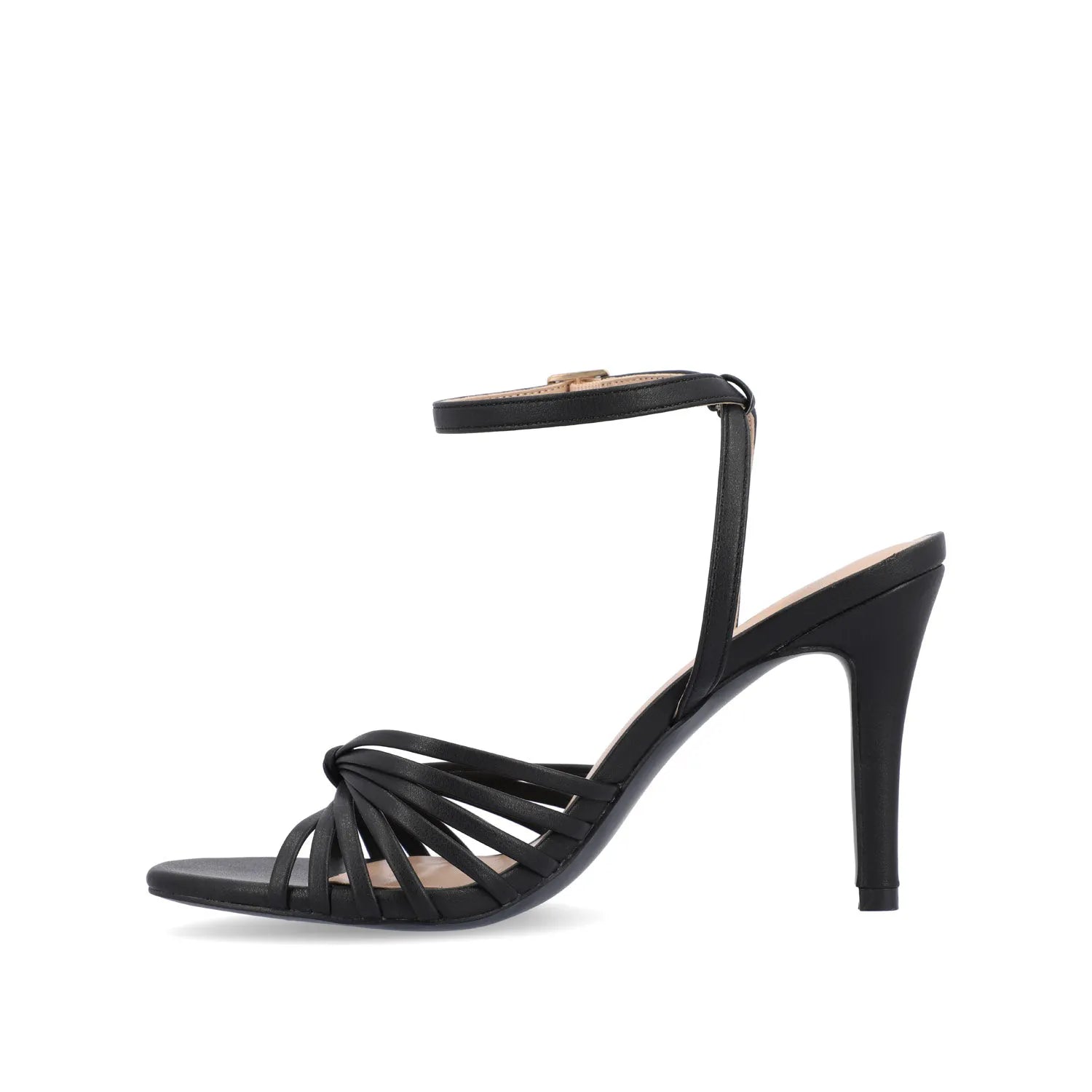 Vanita Wide-Fit Stiletto Heels in Vegan Leather - Black
