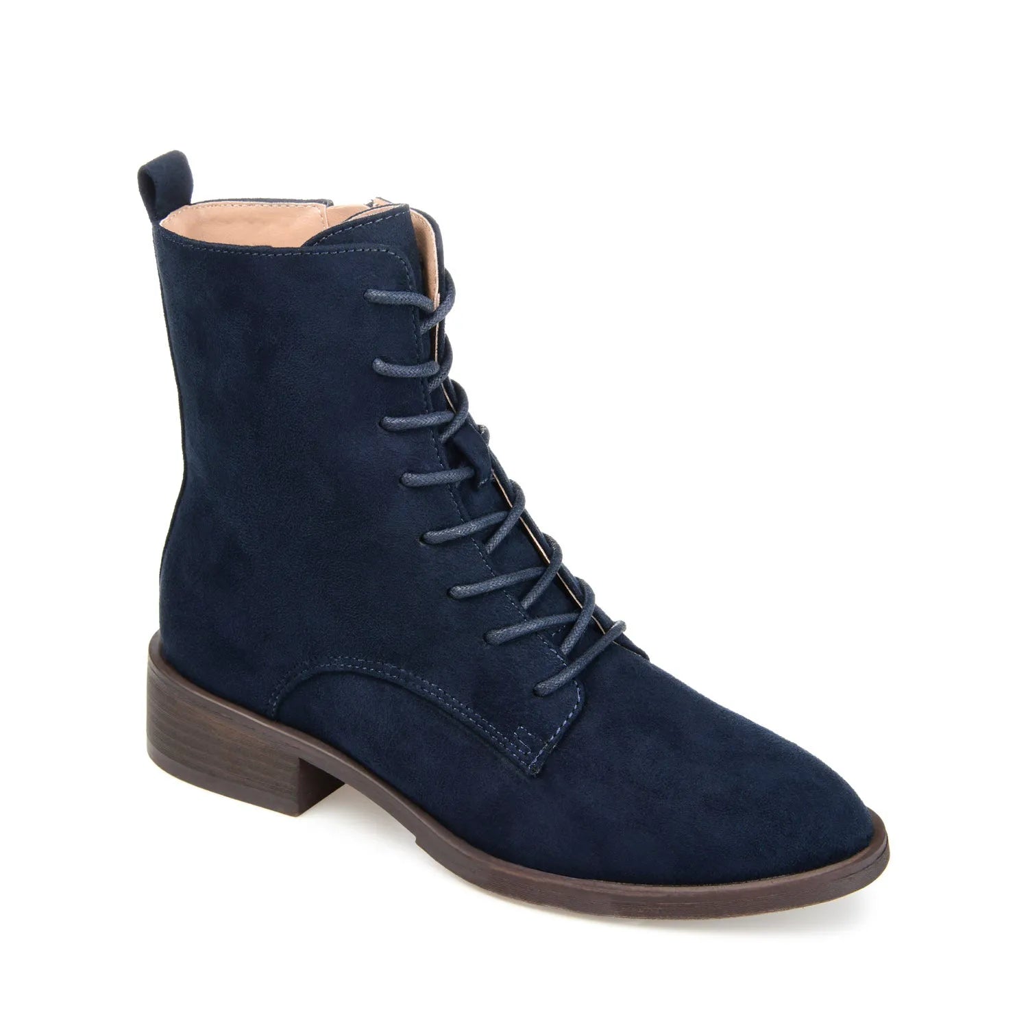 Wide Navy Vienna Combat Booties