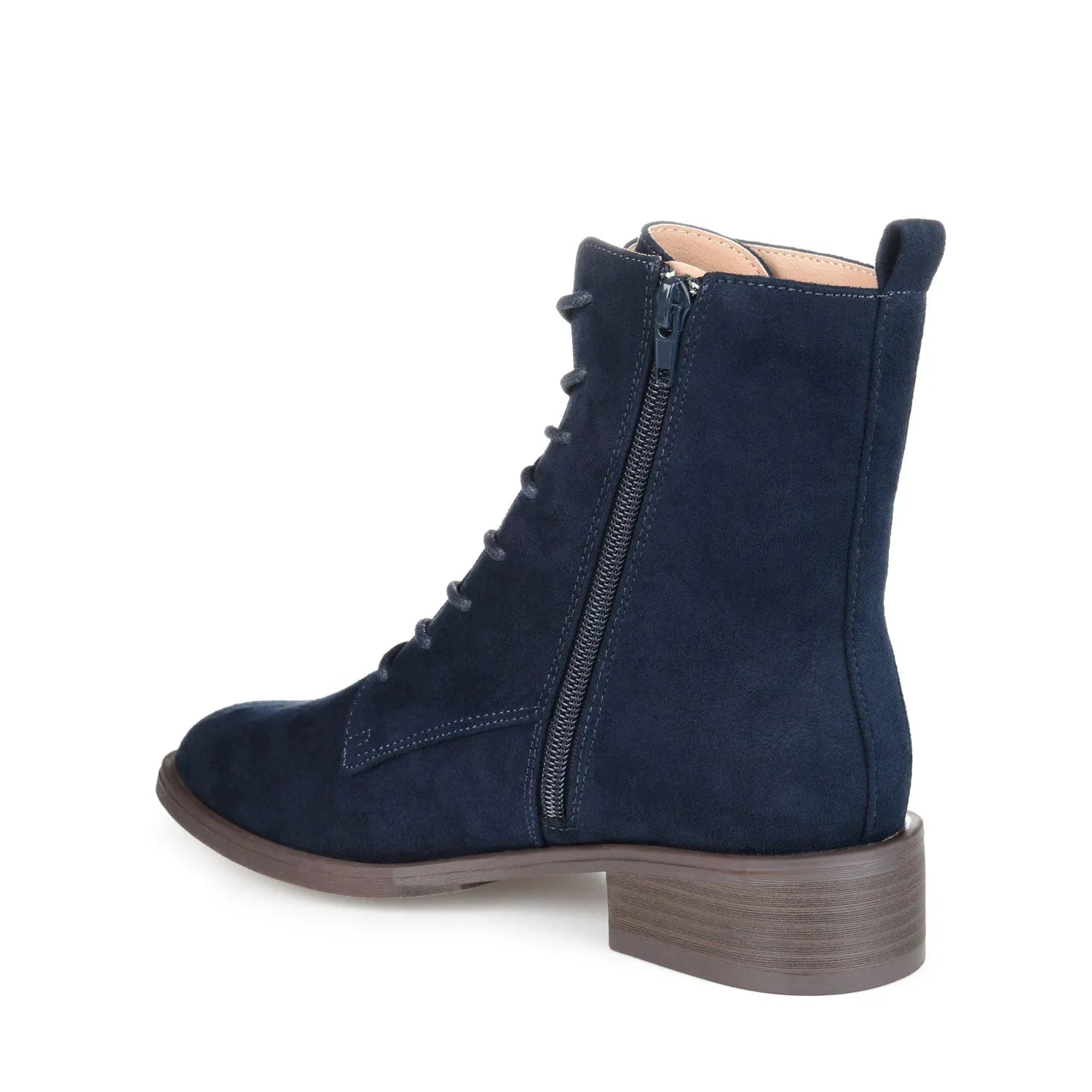 Wide Navy Vienna Combat Booties