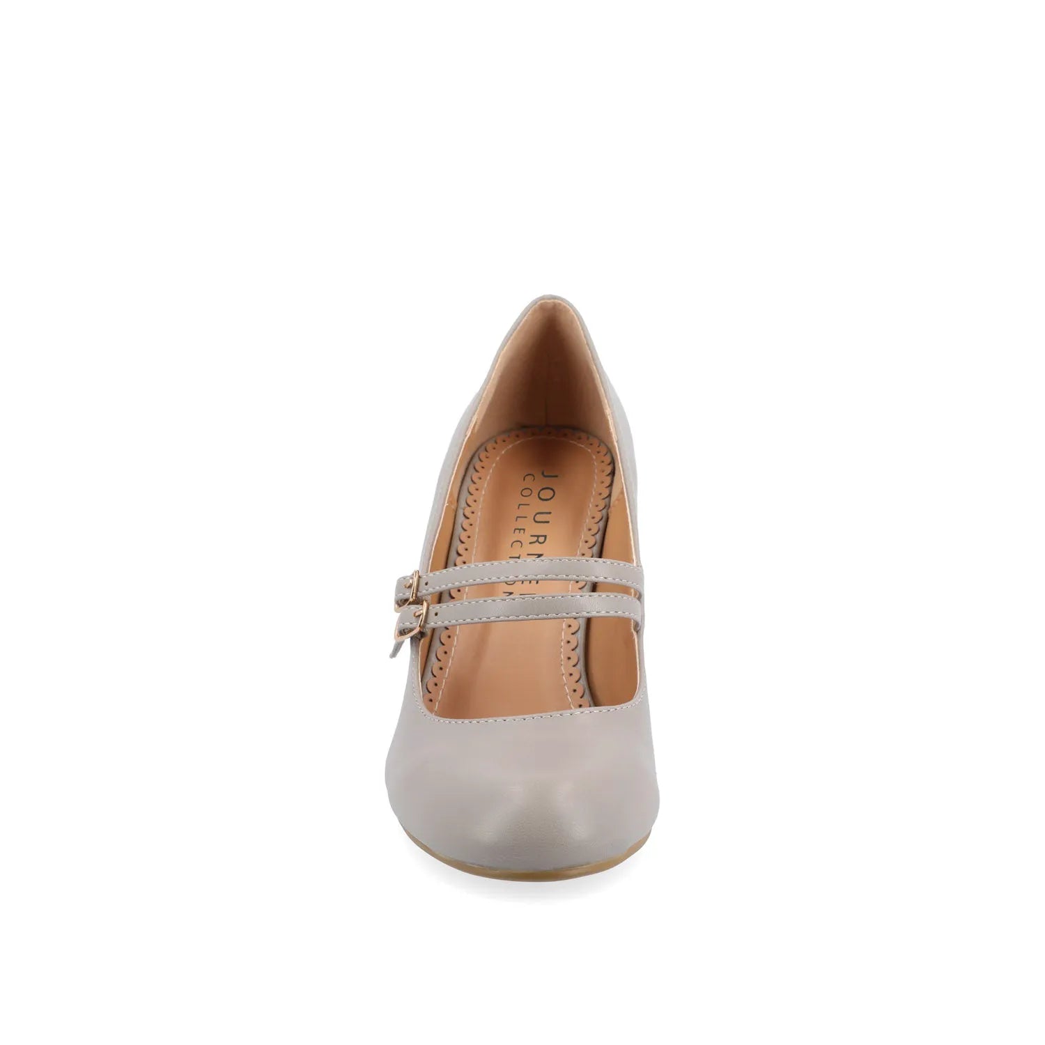 Windy Mary Jane Pump Heels in Croco - Grey