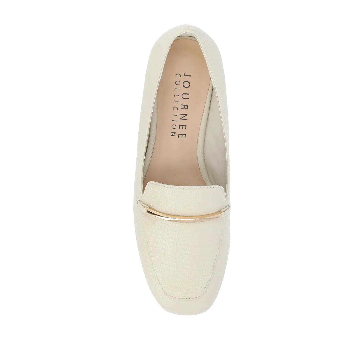 Wrenn Printed Loafer Flats in Wide - Ivory Lizard