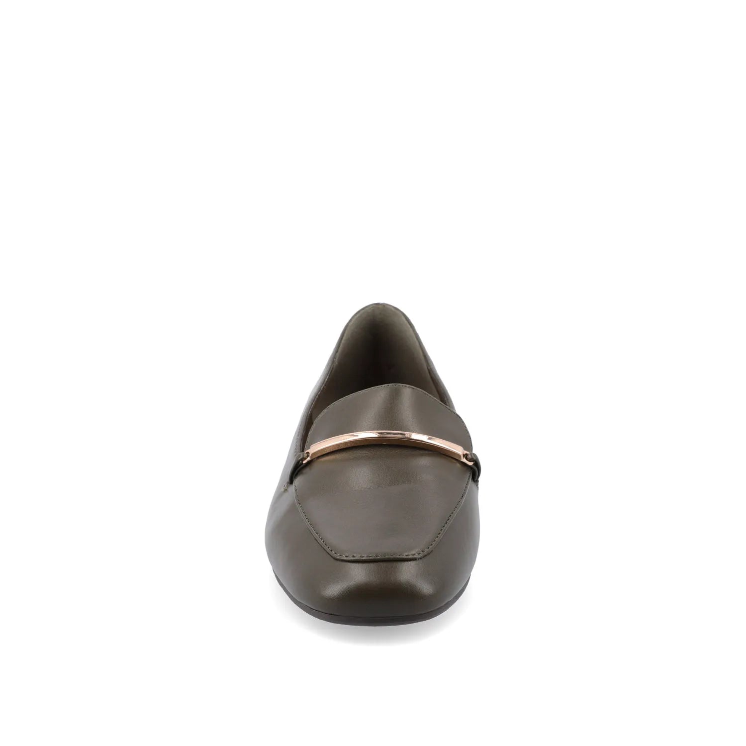 Wrenn Loafer Flats in Vegan Leather - Olive