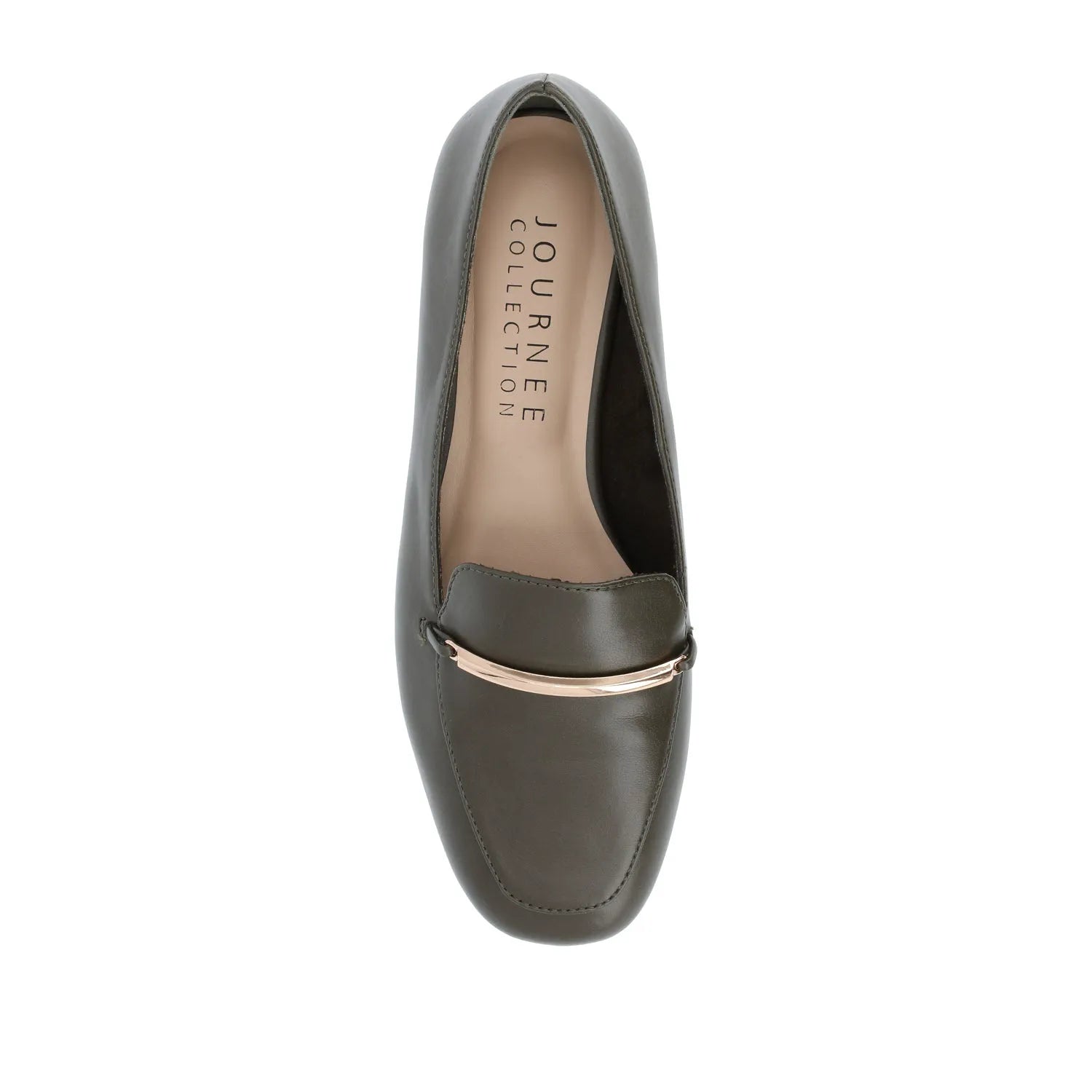 Wrenn Loafer Flats in Vegan Leather - Olive